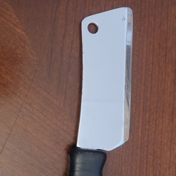 Vintage Stainless Steel Meat Cleaver With Black Grip Handle 7.5 Inches Blade - Picture 4 of 5